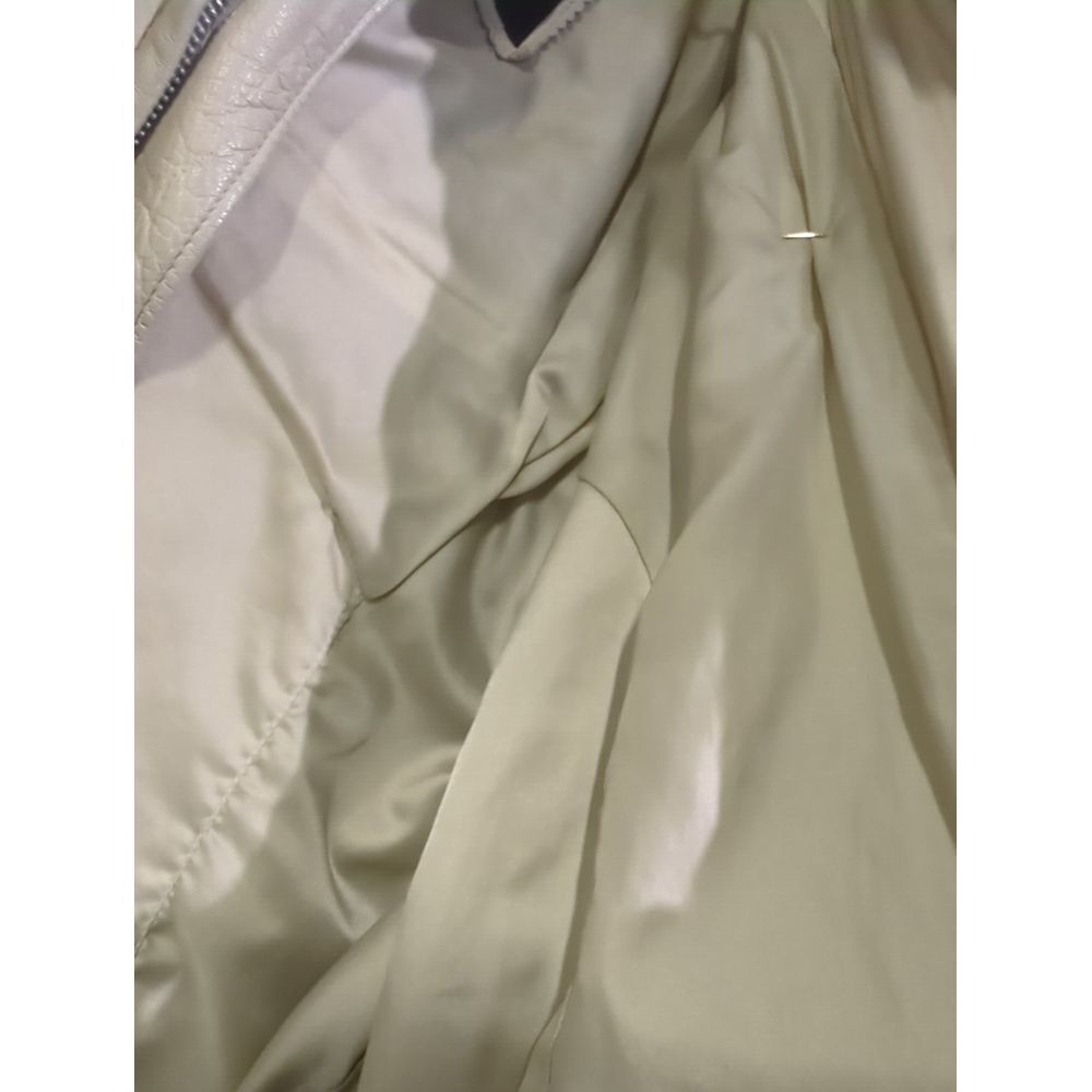VTG Harley Davidson Womens White Ivory Leather Jacket USA Made Embroidery Sz XXL - Picture 8 of 12